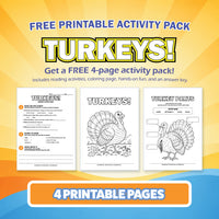 Free Turkeys Printable Activity Pack for Kids