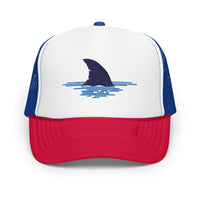 Shark Fin Foam Trucker Hat White / Royal / Red