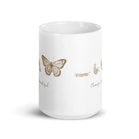 "Change is Beautiful" Butterfly Metamorphosis Coffee Mug