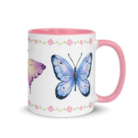 Watercolor Butterflies Coffee Mug Pink / 11oz