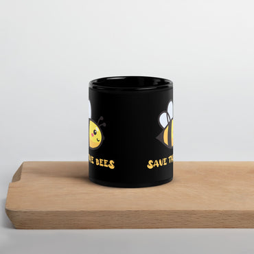 "Save the Bees" Black Coffee Mug