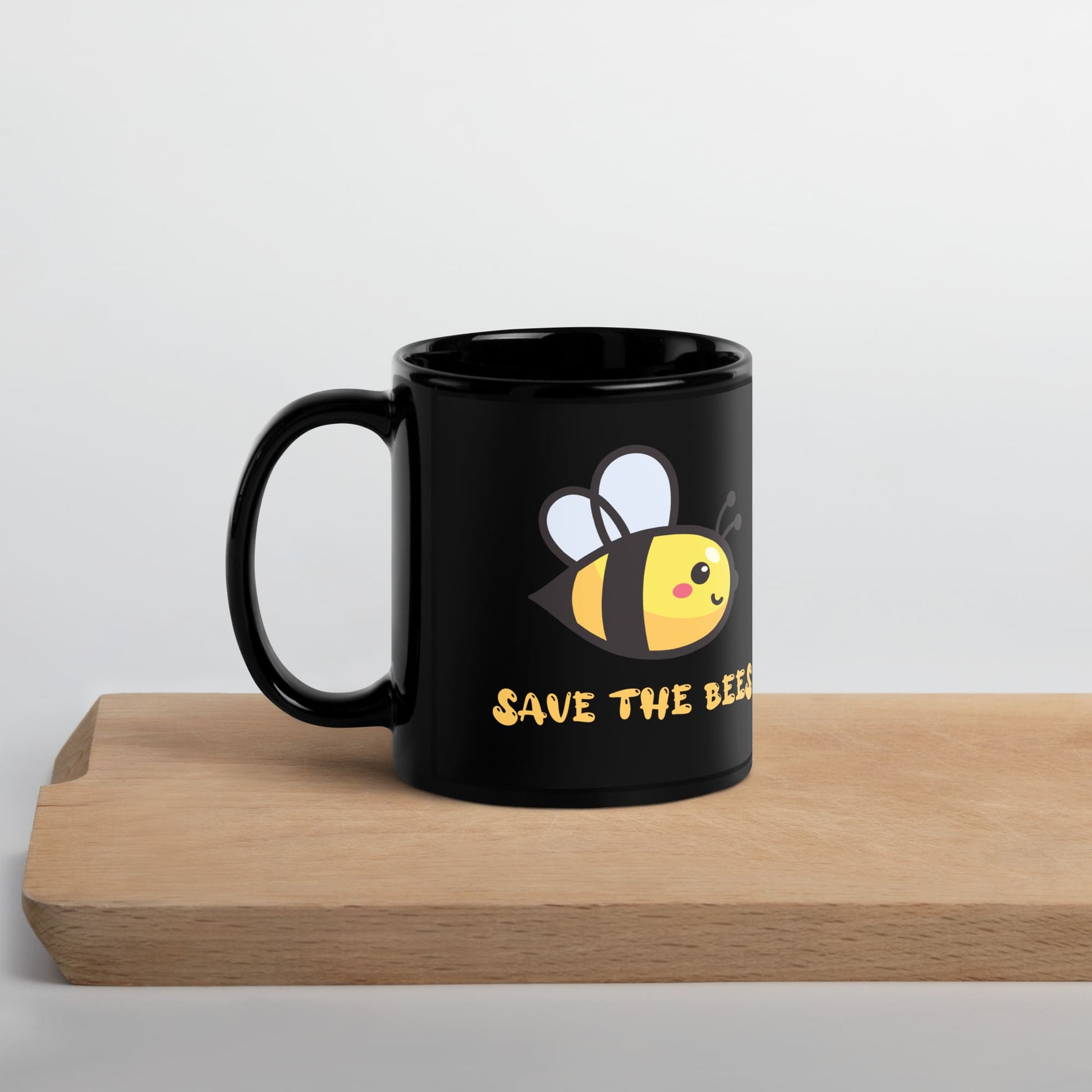 "Save the Bees" Black Coffee Mug