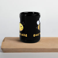 "Save the Bees" Black Coffee Mug