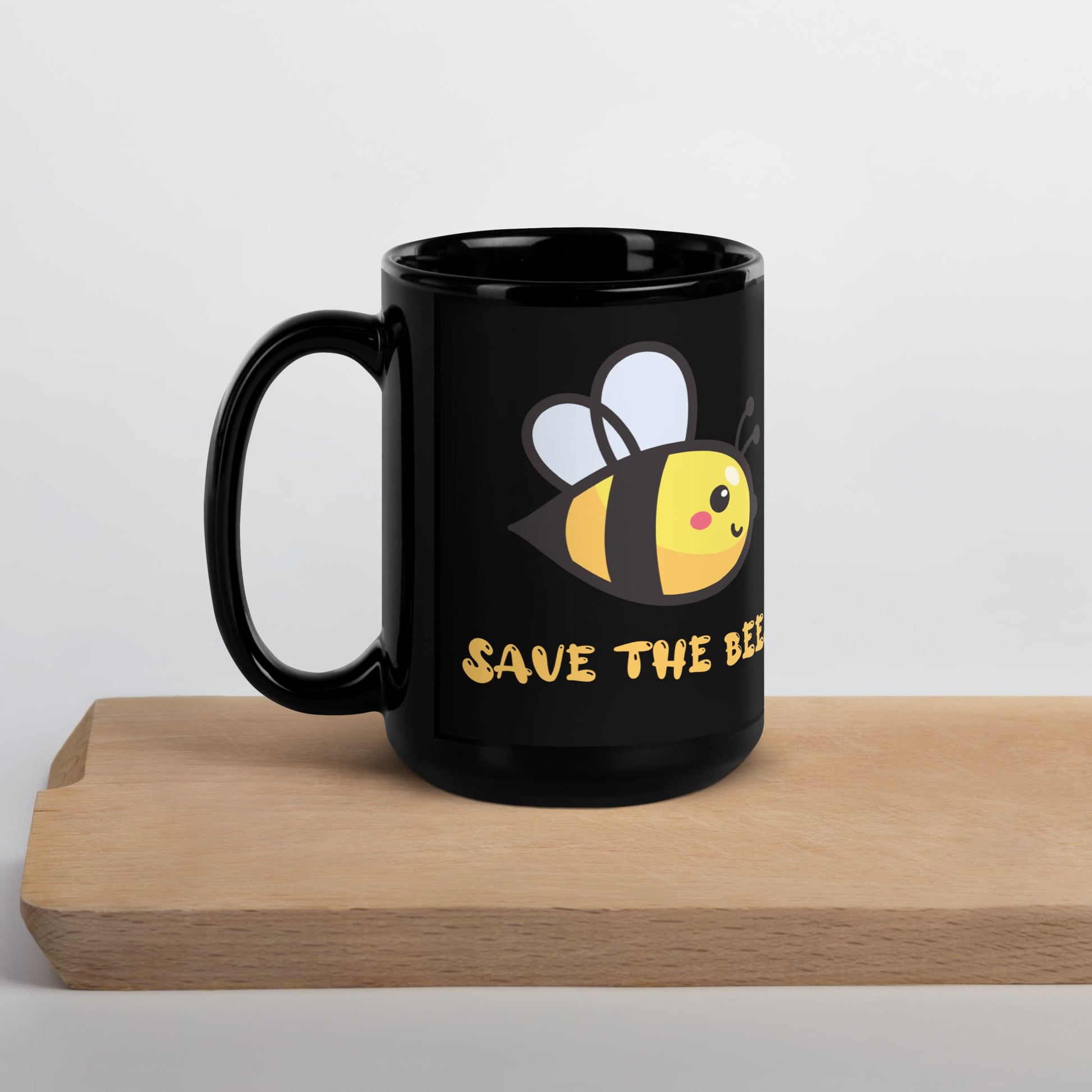 "Save the Bees" Black Coffee Mug