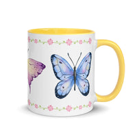 Watercolor Butterflies Coffee Mug Yellow / 11oz