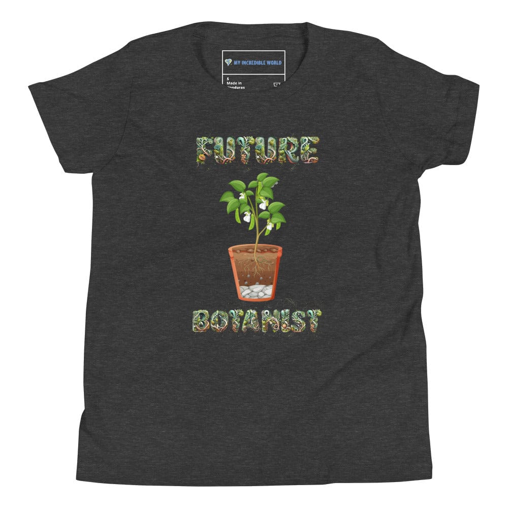 "Future Botanist" Plant Science T-Shirt for Kids (Youth/Kids) Dark Grey Heather / S