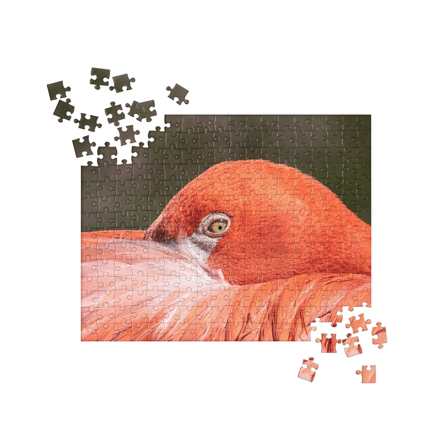 "Flamingo's Gaze" Flamingo Jigsaw Puzzle 252 pieces