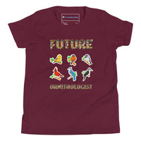 "Future Ornithologist" Bird Lovers T-Shirt For Kids (Youth/Kids) Maroon / S