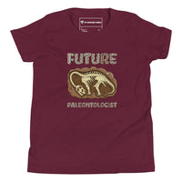 "Future Paleontologist" Dinosaur Bones T-Shirt for Kids (Youth/Kids) Maroon / S