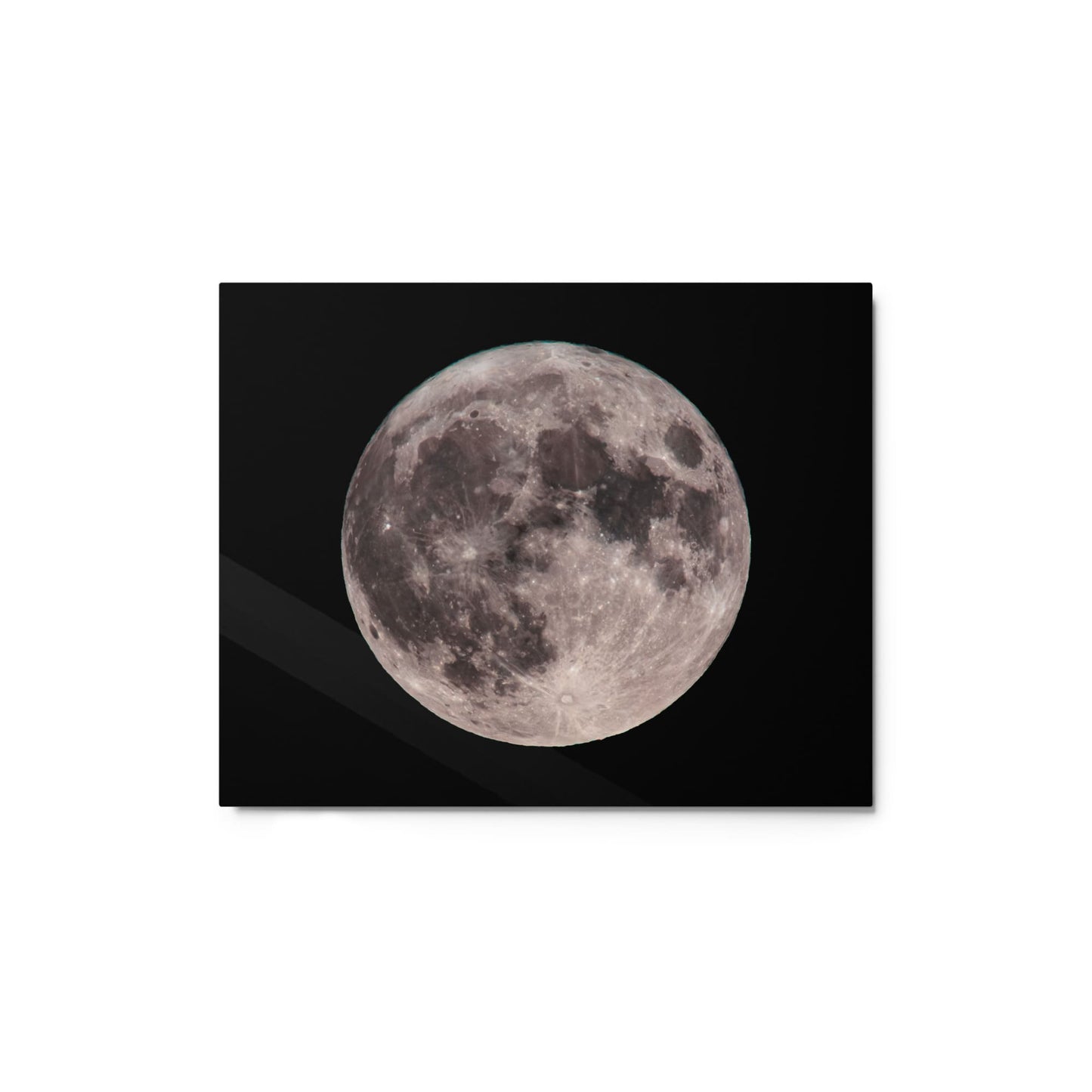 "Blue Moon Supermoon" Full Moon Glossy Metal Print 8×10