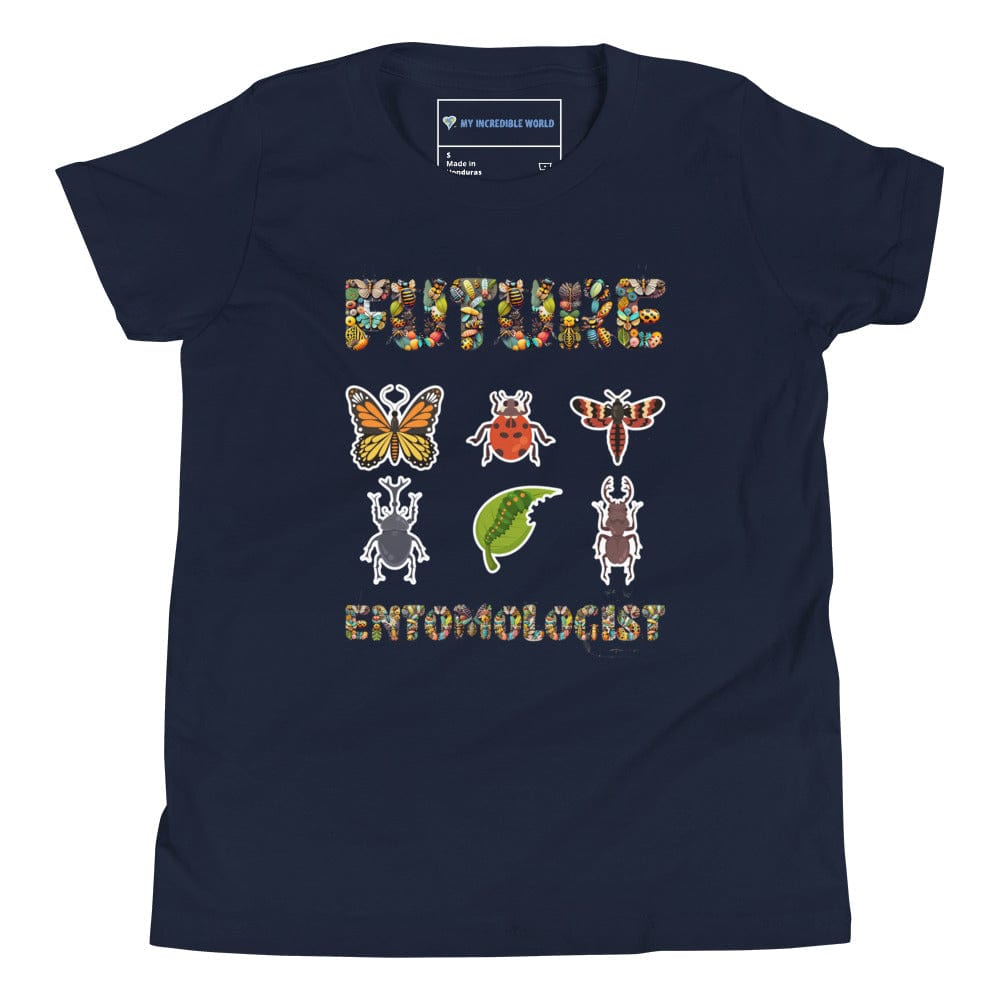 "Future Entomologist" Bugs & Insects T-Shirt for Kids (Youth/Kids) Navy / S