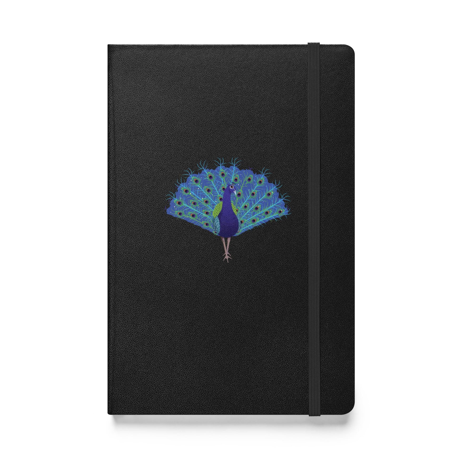 "Strut Your Stuff" Peacock Journal / Notebook Black