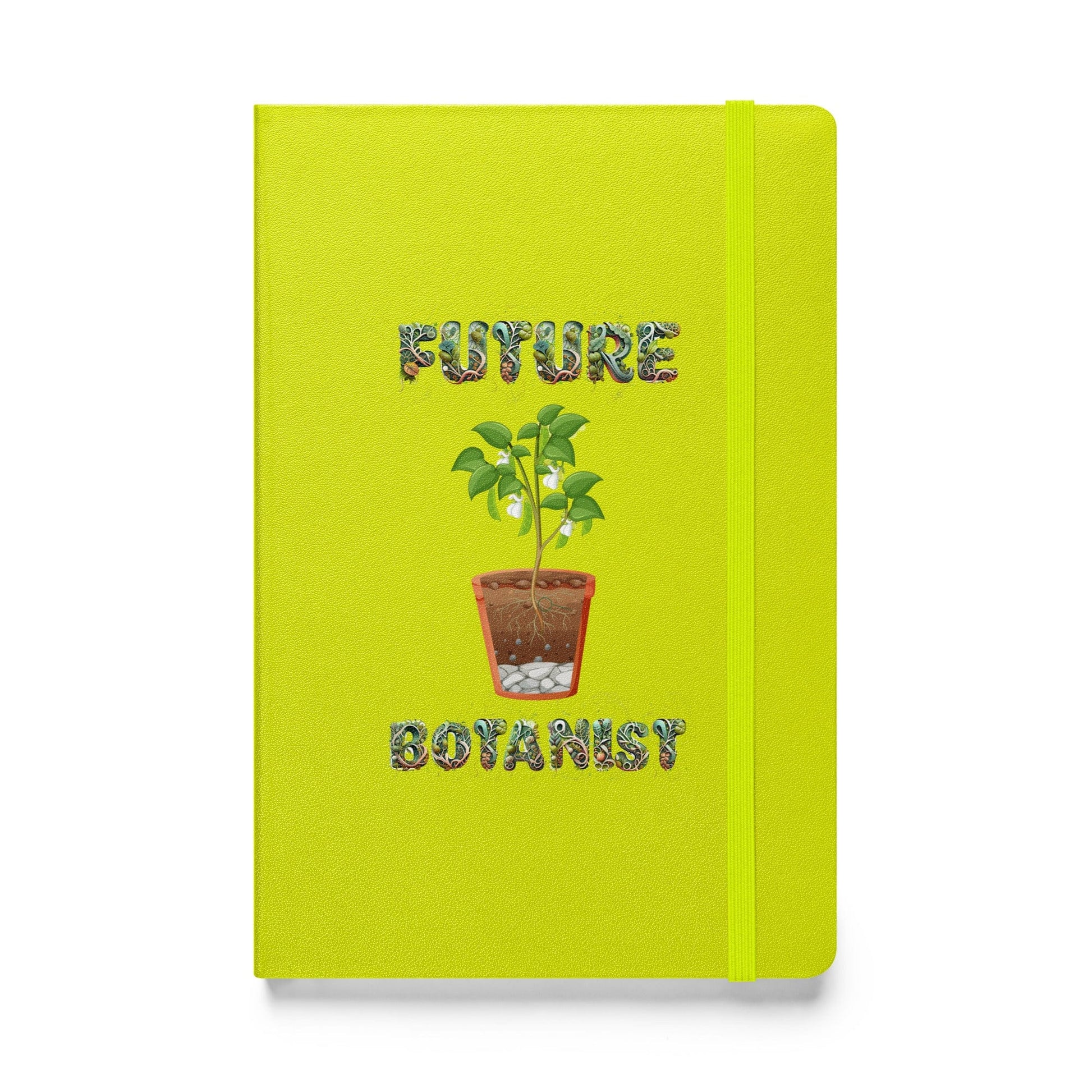 "Future Botanist" Plant Scientist Hardcover Notebook/Journal Lime