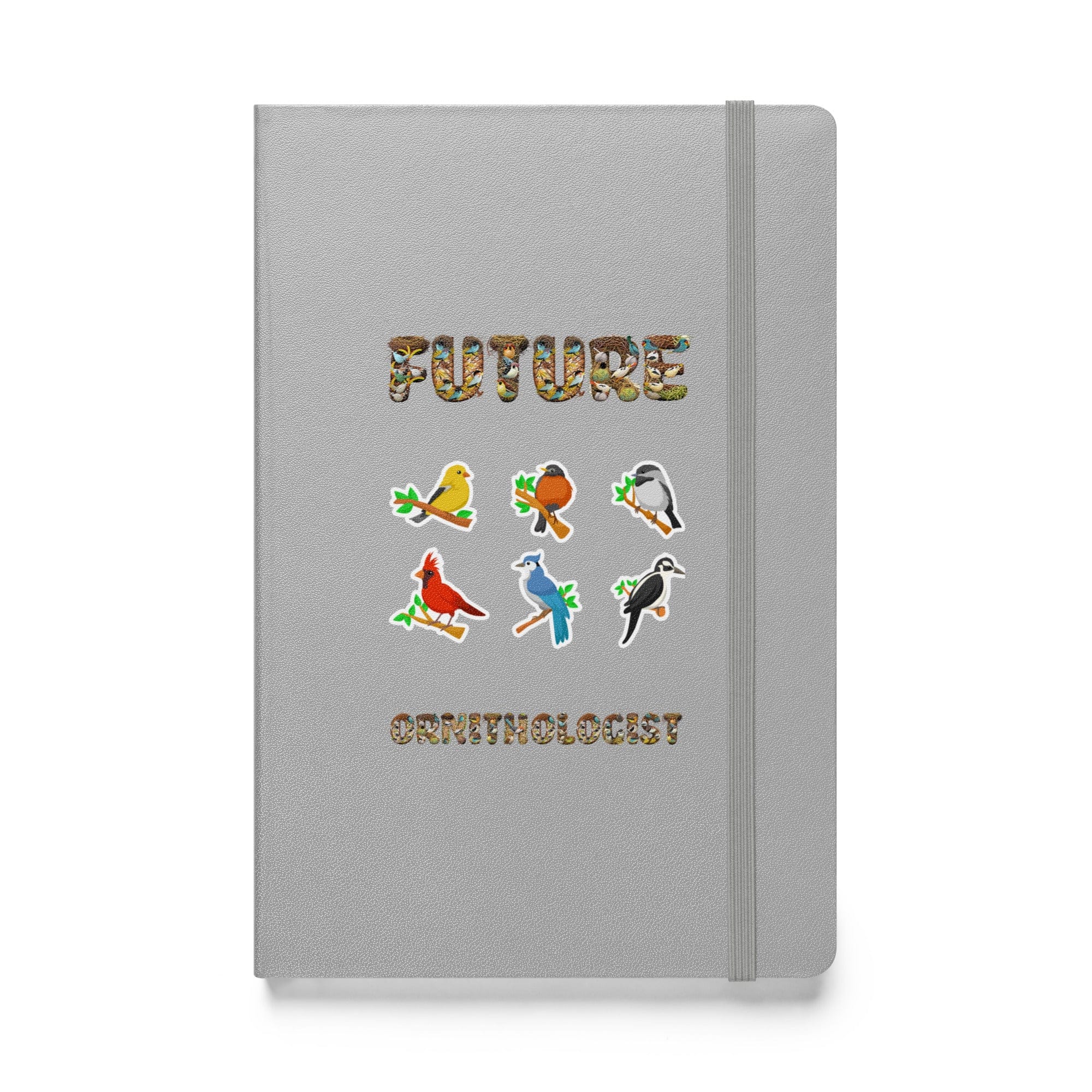 "Future Ornithologist" Bird Lovers Hardcover Notebook/Journal Silver