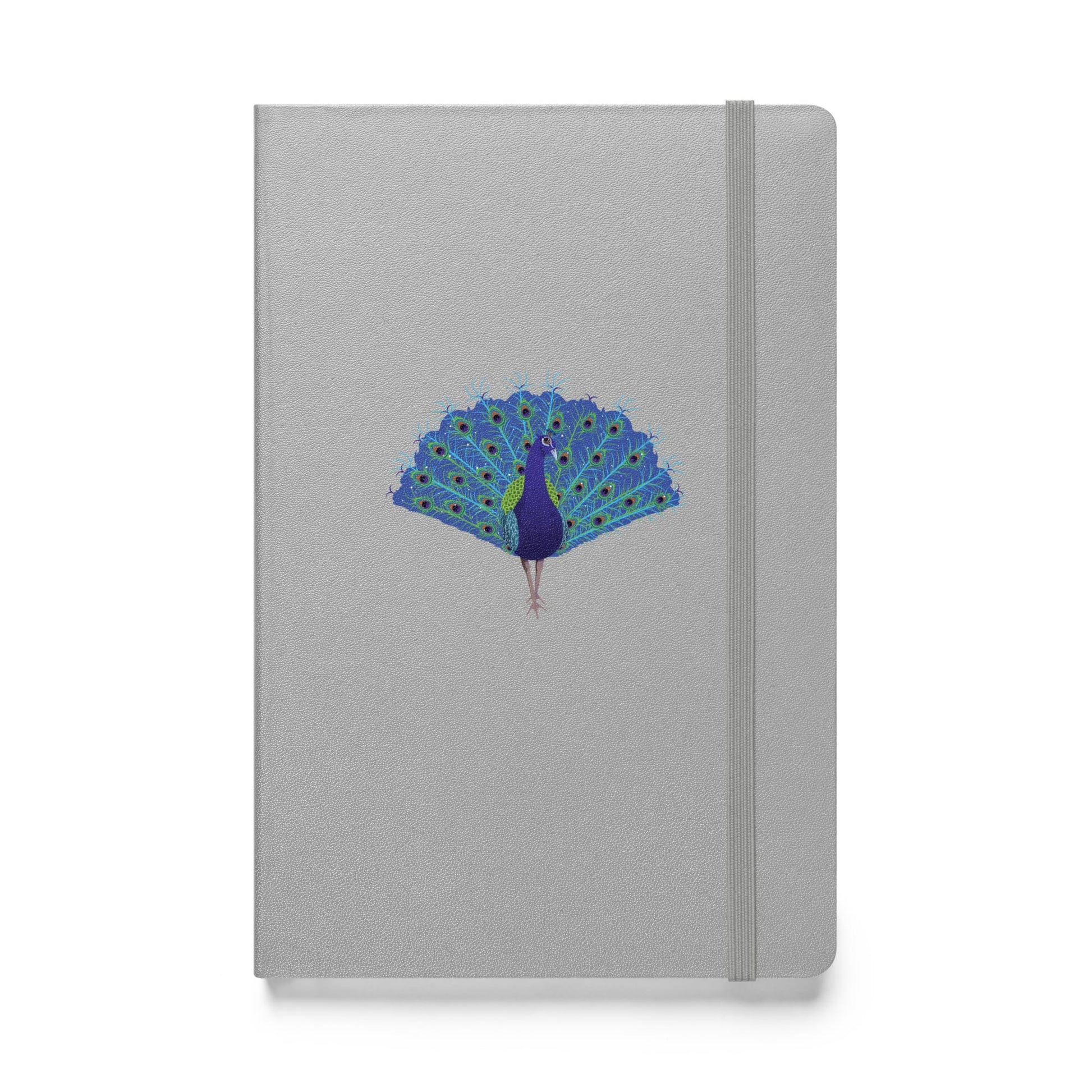 "Strut Your Stuff" Peacock Journal / Notebook Silver