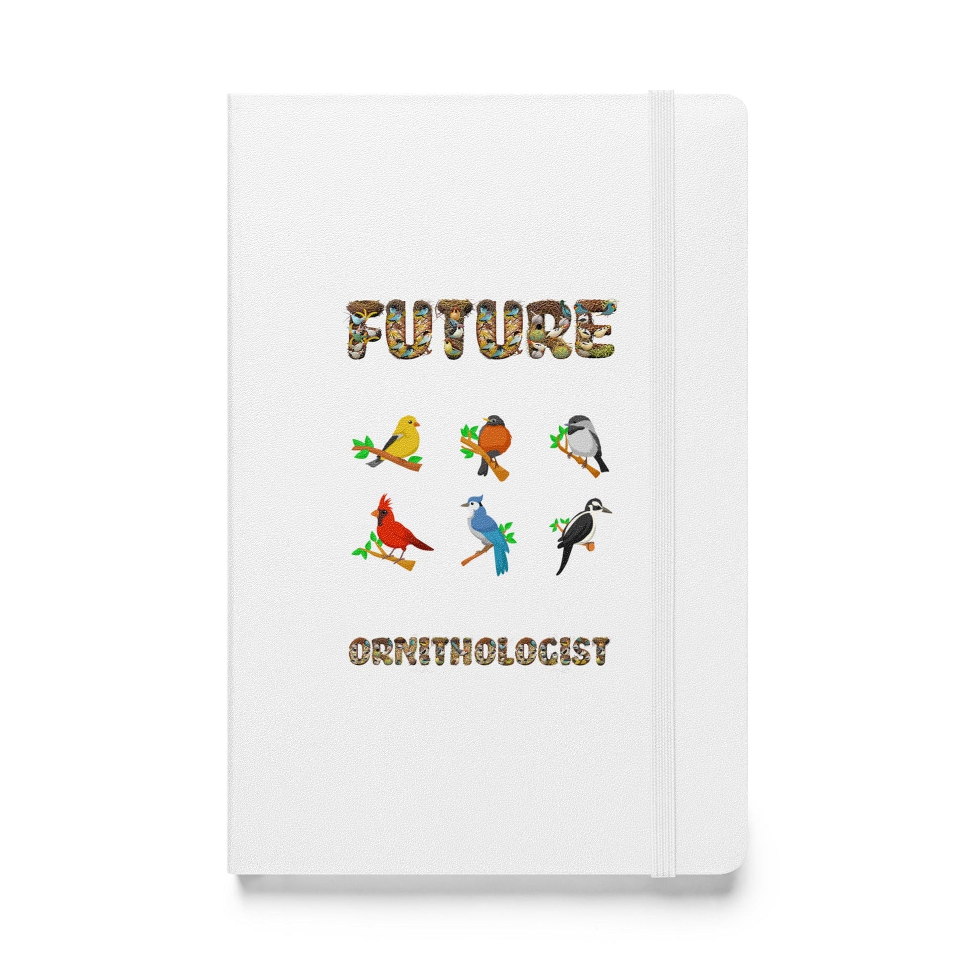 "Future Ornithologist" Bird Lovers Hardcover Notebook/Journal White