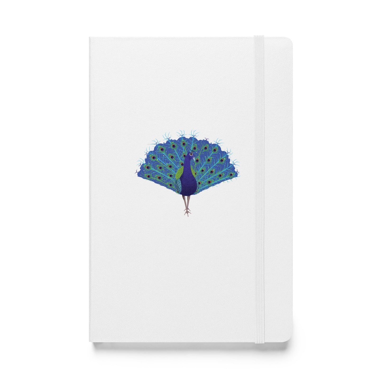 "Strut Your Stuff" Peacock Journal / Notebook White