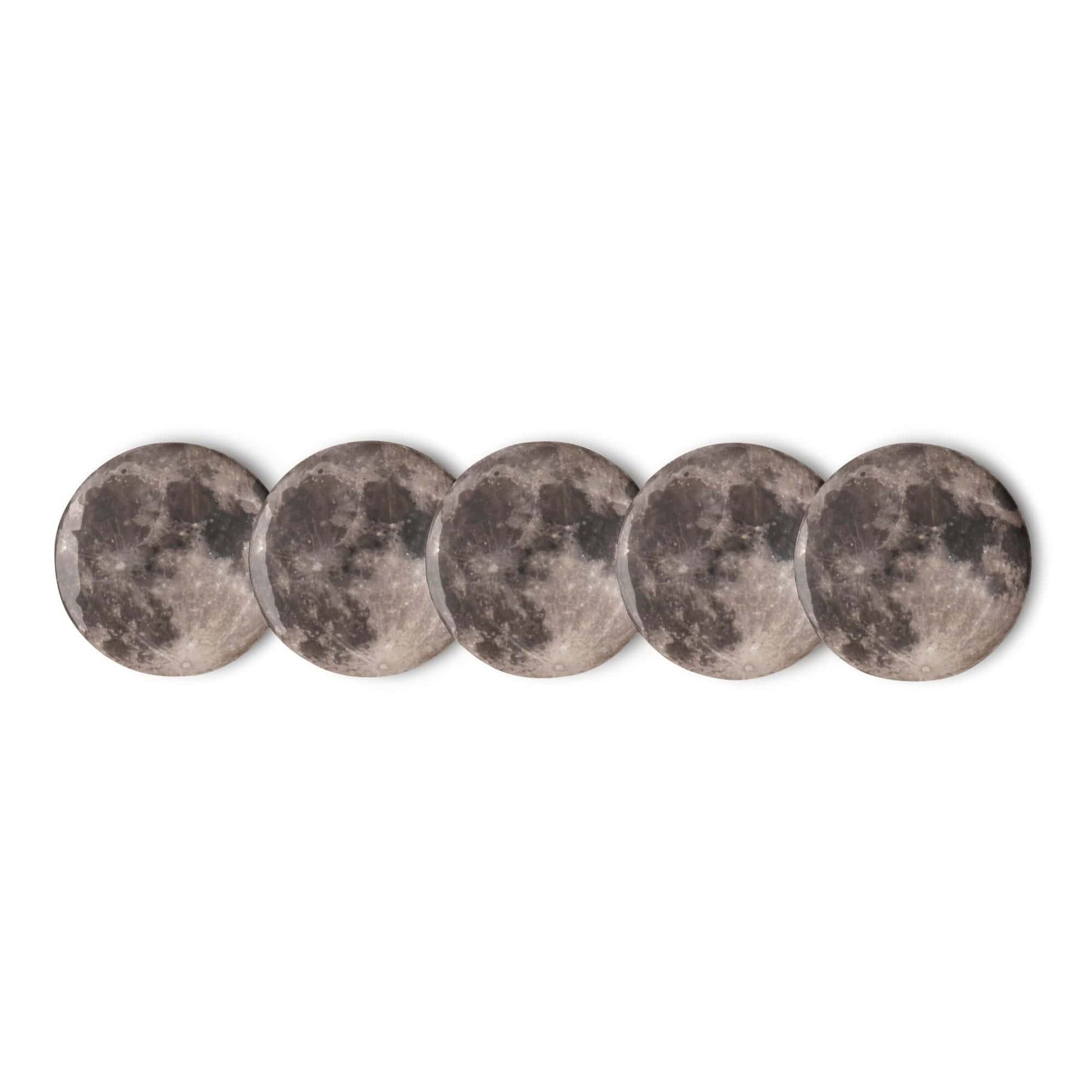 “Blue Moon Supermoon” Full Moon Pins/Buttons (Set of 5) 2.25″