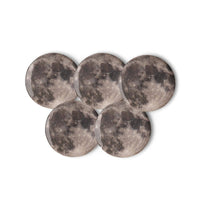 “Blue Moon Supermoon” Full Moon Pins/Buttons (Set of 5)