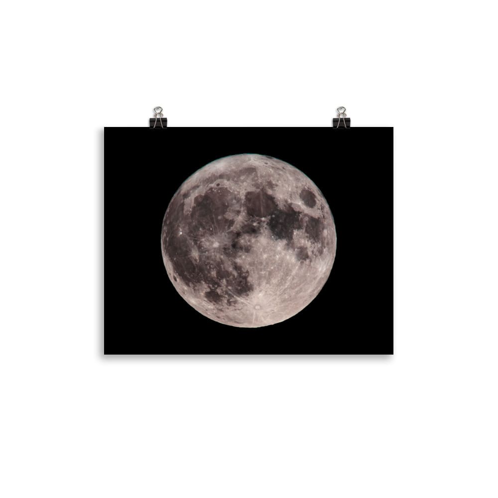 "Blue Moon Supermoon" Full Moon Poster 11×14