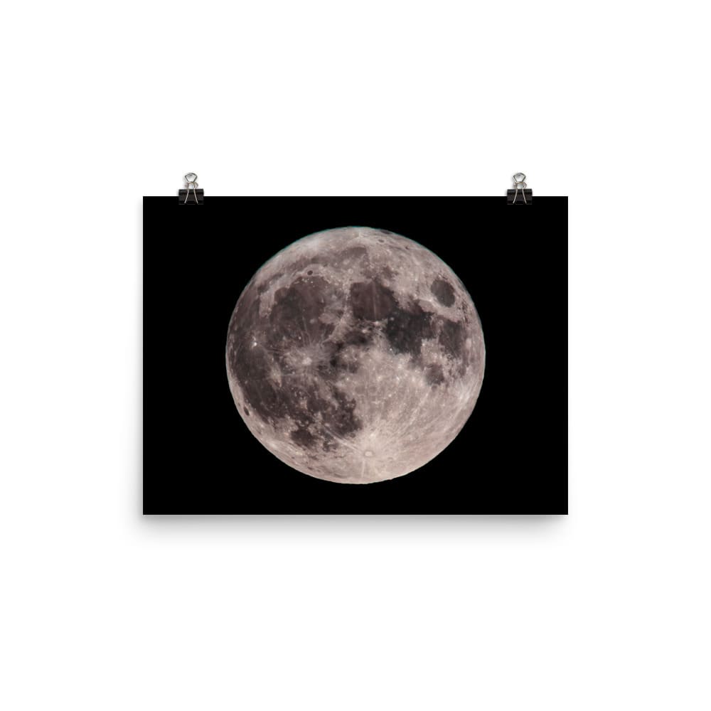 "Blue Moon Supermoon" Full Moon Poster 12×16