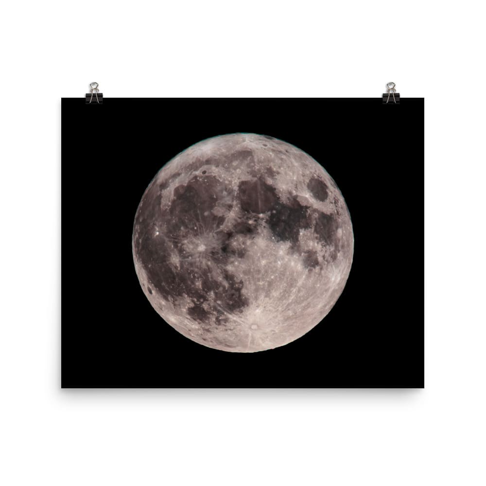 "Blue Moon Supermoon" Full Moon Poster 16×20