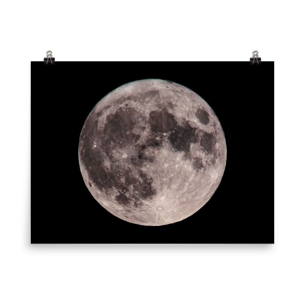 "Blue Moon Supermoon" Full Moon Poster 18×24