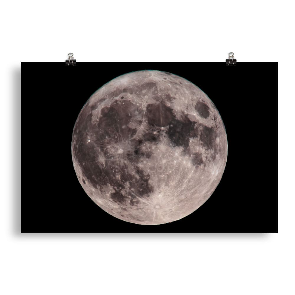 "Blue Moon Supermoon" Full Moon Poster 20×30