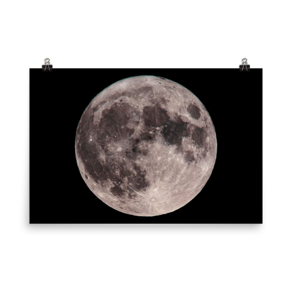 "Blue Moon Supermoon" Full Moon Poster 24×36