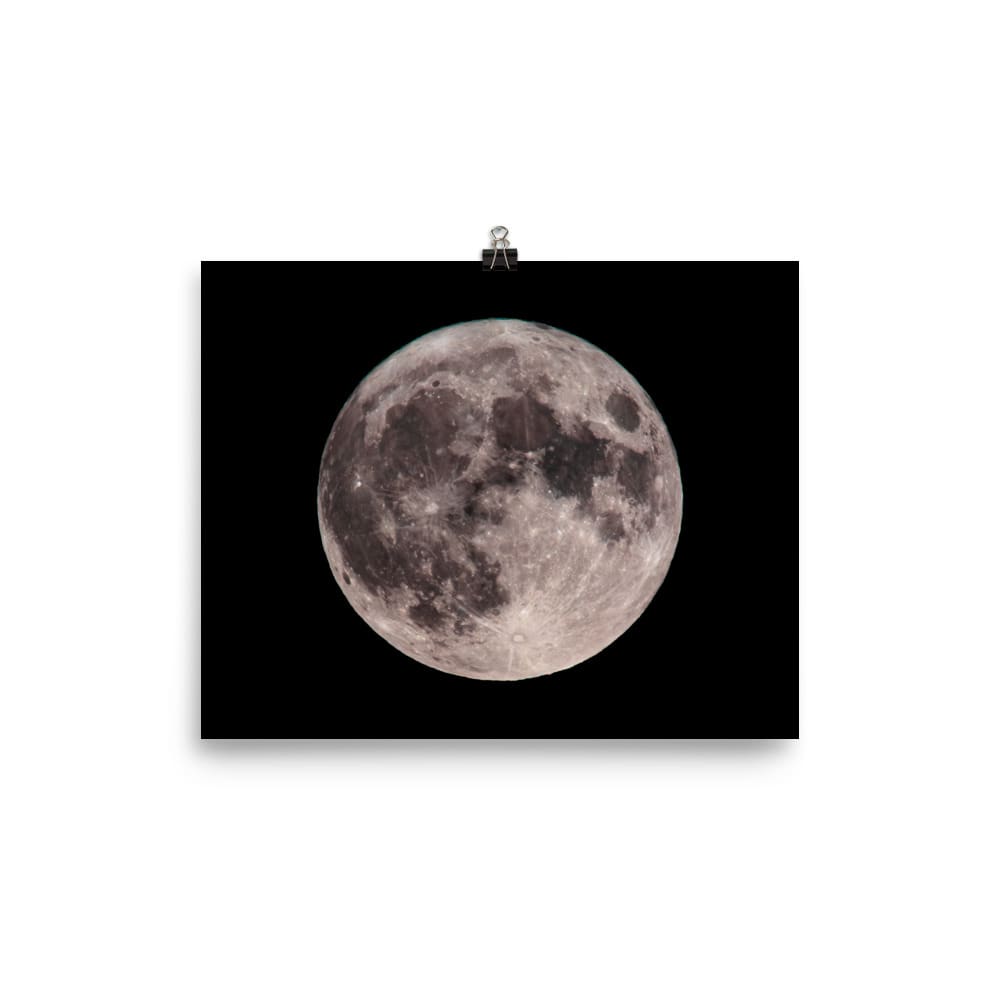 "Blue Moon Supermoon" Full Moon Poster 8×10