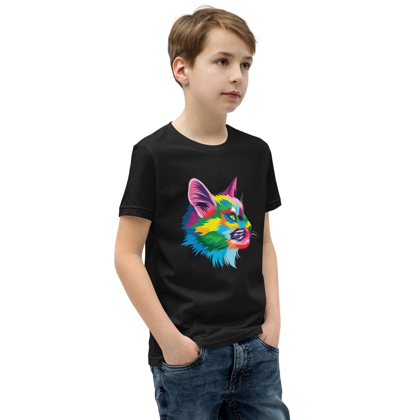 "Rainbow Cat" Cat Profile T-Shirt (Women's) (The Rainbow Collection)