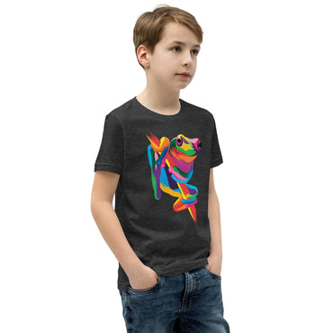 "Rainbow Tree Frog" Tree Frog T-Shirt (Youth/Kids) (The Rainbow Collection)