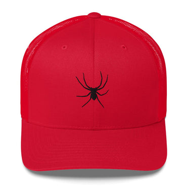 Spooky Spider Trucker Cap Red