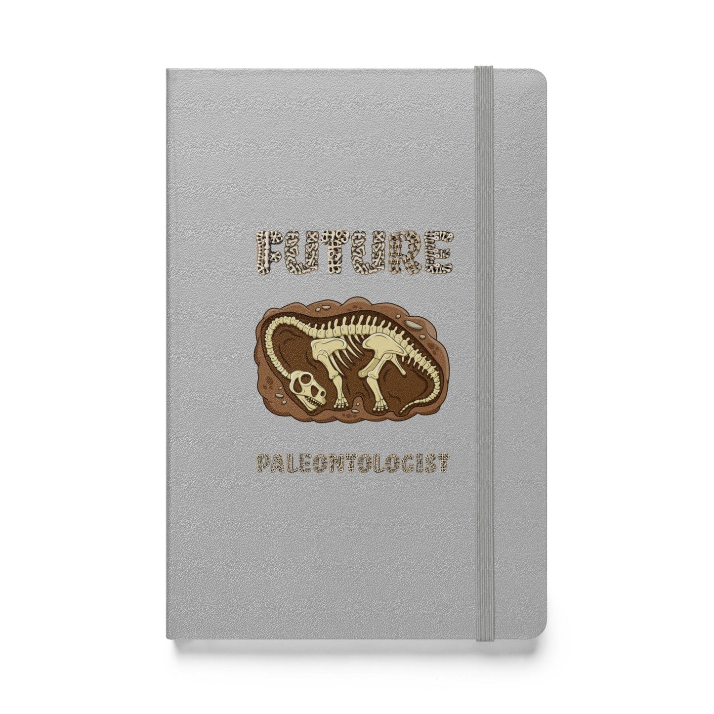 "Future Paleontologist" Dinosaur Hardcover Notebook/Journal Silver