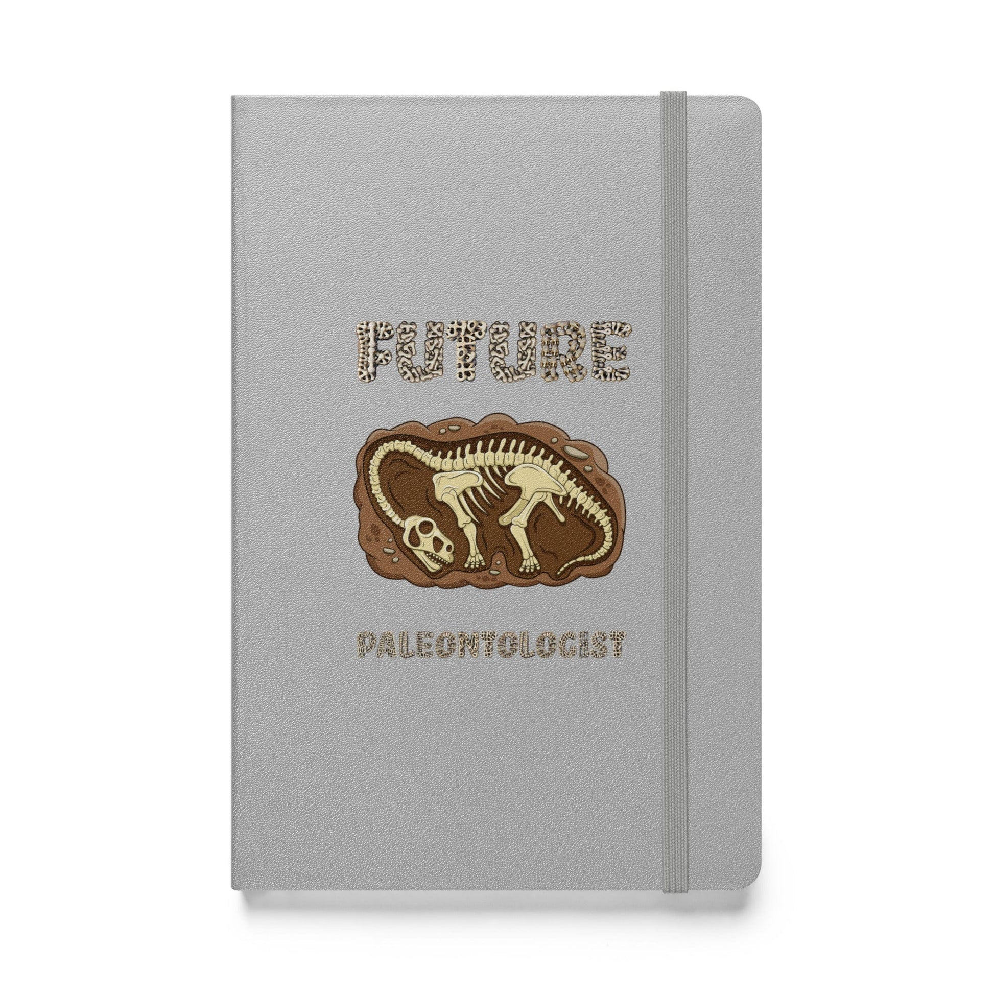 "Future Paleontologist" Dinosaur Hardcover Notebook/Journal Silver