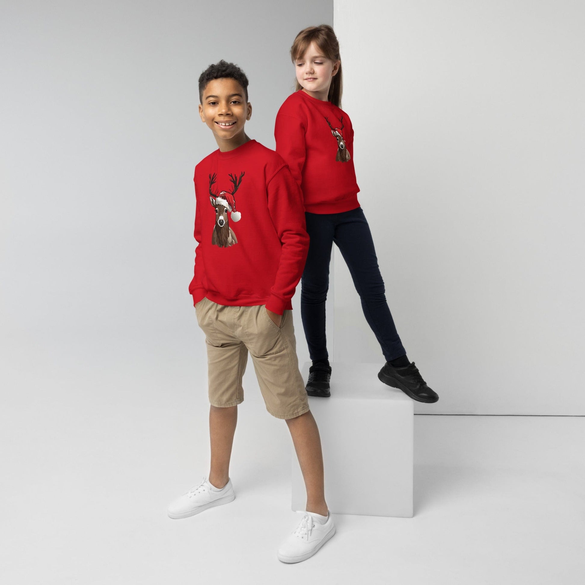 "Christmas Reindeer" Reindeer Sweatshirt (Kids/Youth Unisex)