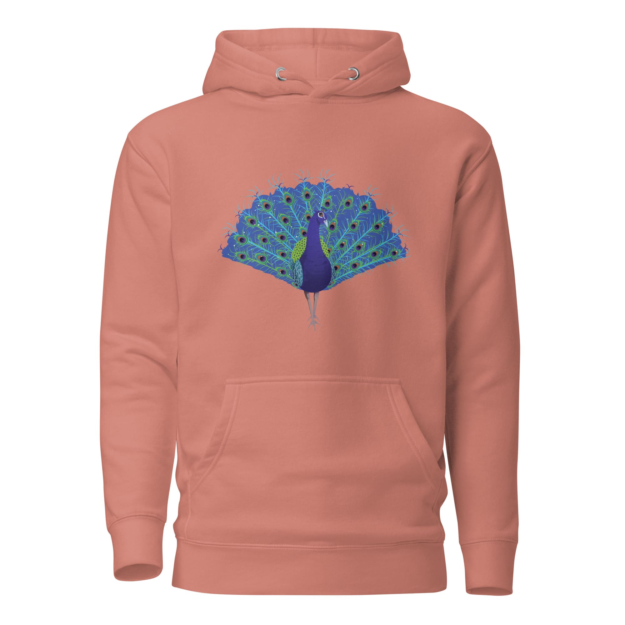 "Strut Your Stuff" Peacock Hoodie (Unisex) Dusty Rose / S