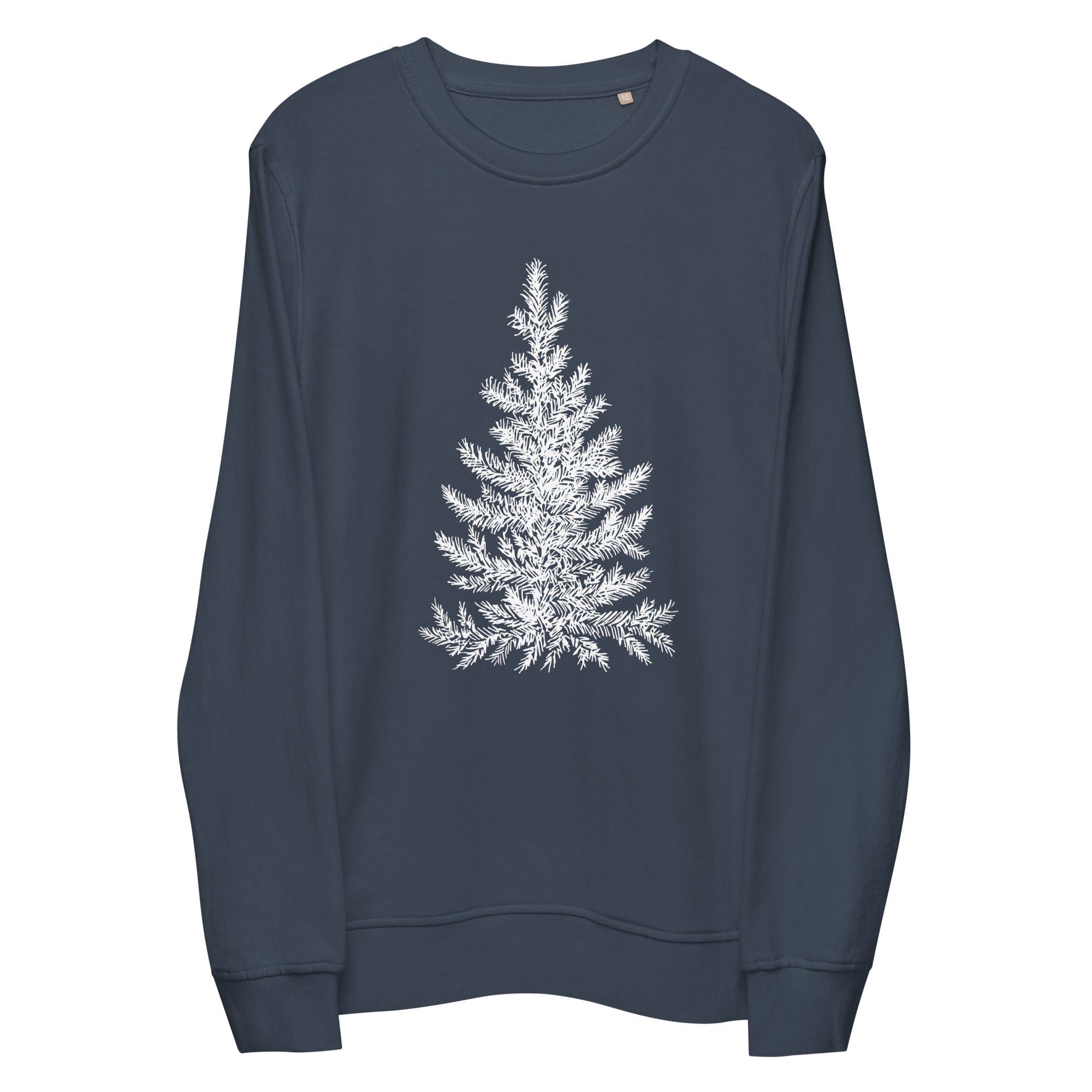 Christmas Tree Sketch Sweatshirt - Organic (Adult Unisex) French Navy / S