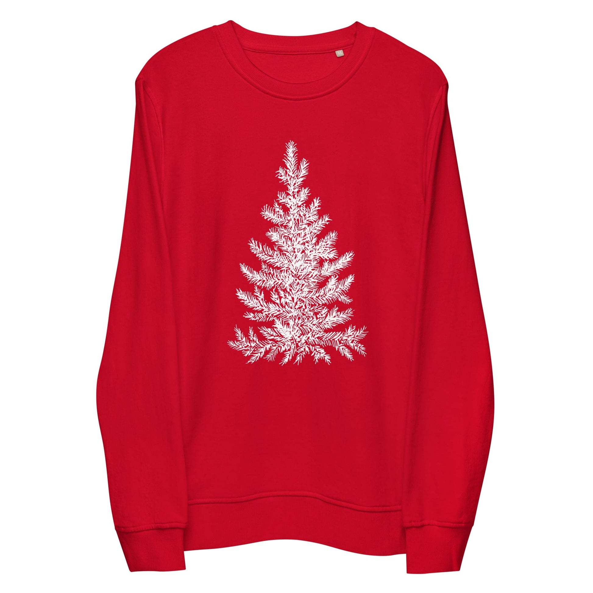 Christmas Tree Sketch Sweatshirt - Organic (Adult Unisex) Red / S