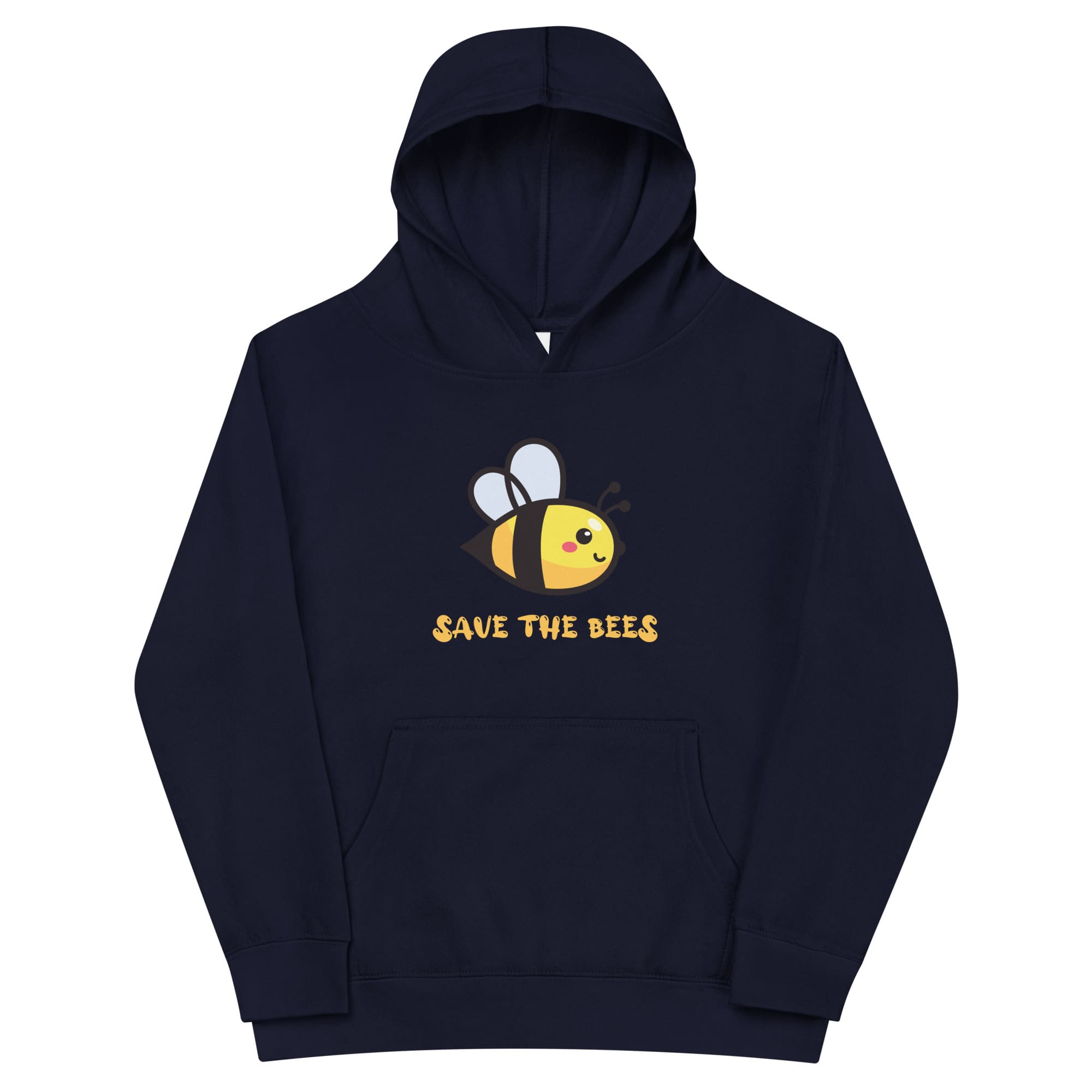 "Save the Bees" Youth Fleece Hoodie S / Navy Blazer