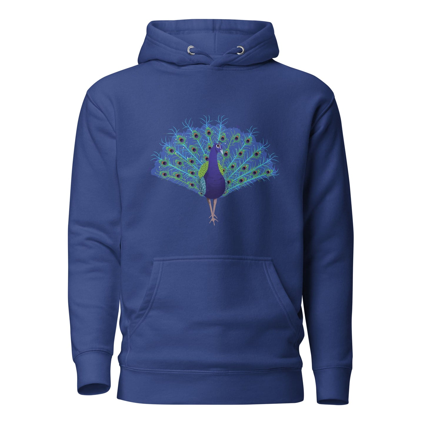 "Strut Your Stuff" Peacock Hoodie (Unisex) Team Royal / S