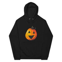 "Watercolor Jack-o-Lantern" Pumpkin Hoodie (Adult Unisex)