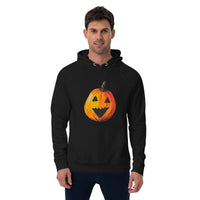 "Watercolor Jack-o-Lantern" Pumpkin Hoodie (Adult Unisex)