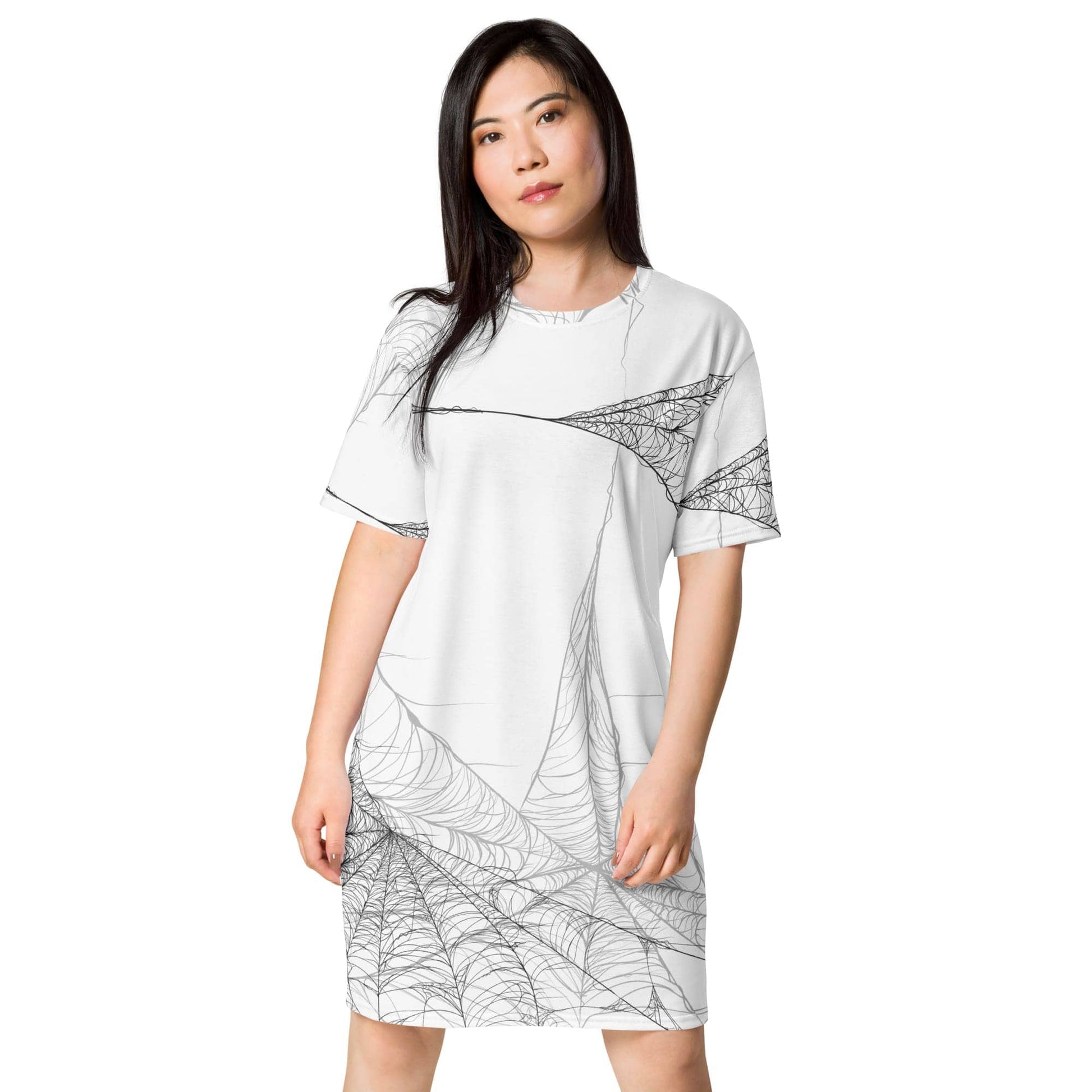 Minimalist Spiderweb T-Shirt Dress 2XS