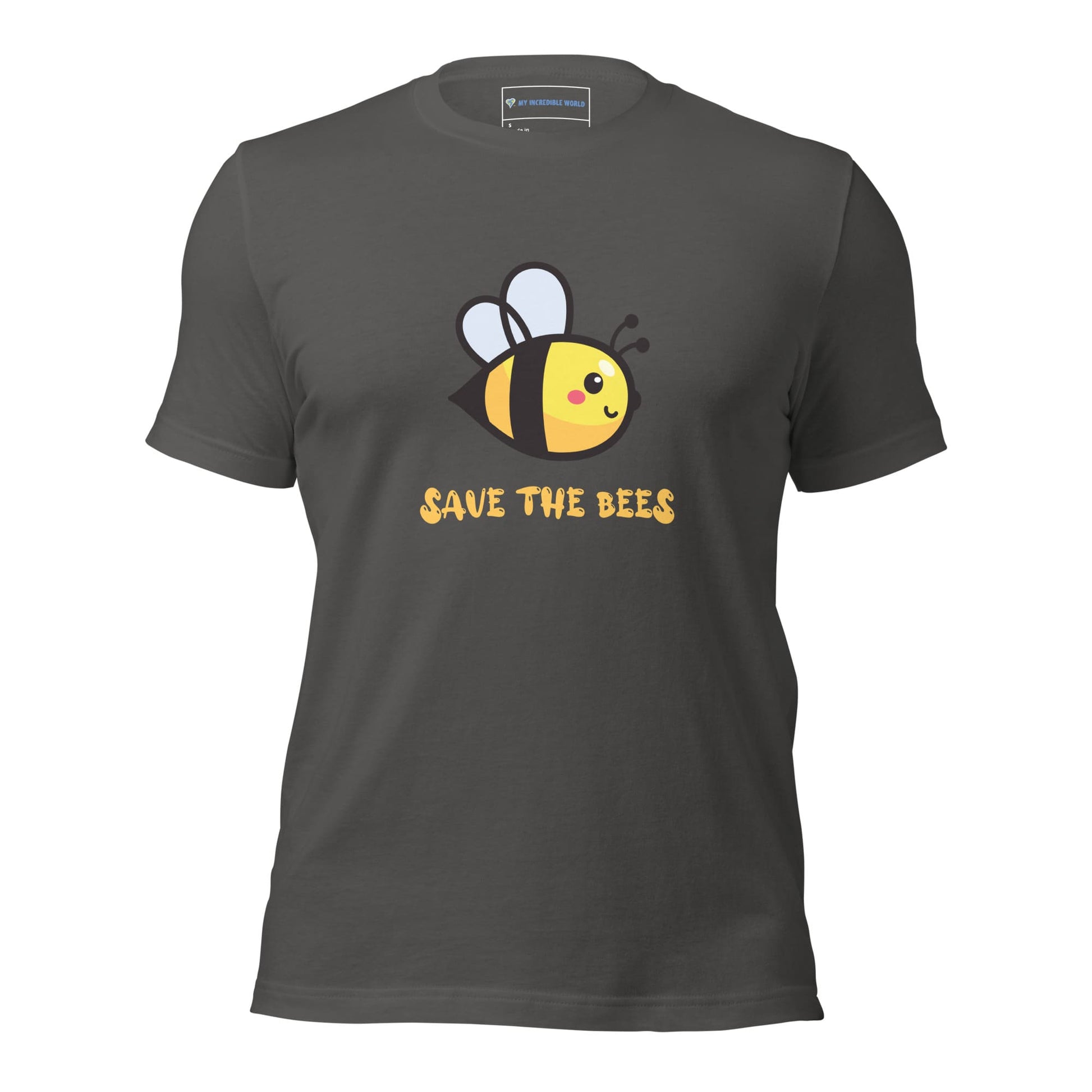 "Save the Bees" Bee T-Shirt (Unisex) Asphalt / S