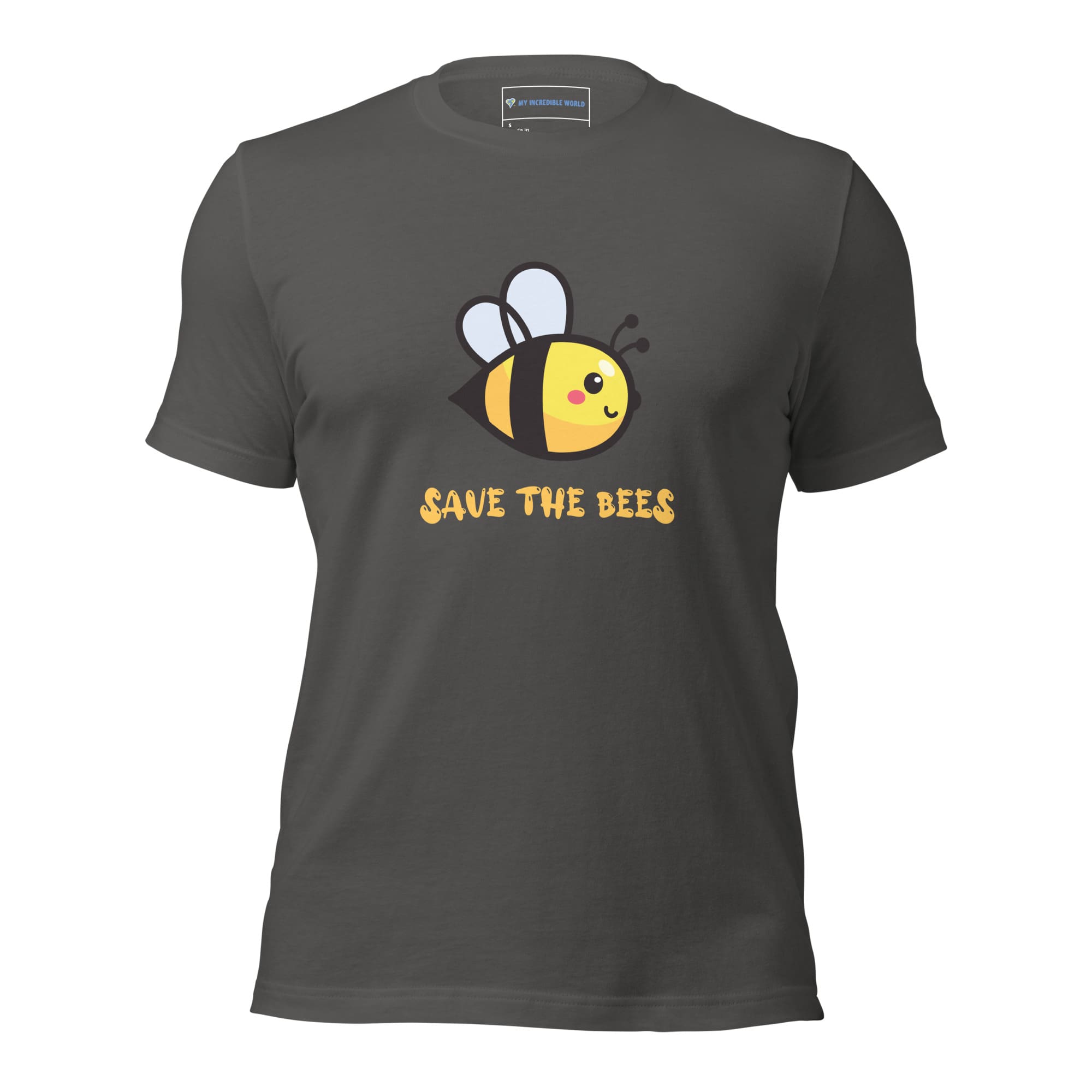 "Save the Bees" Bee T-Shirt (Unisex) Asphalt / S