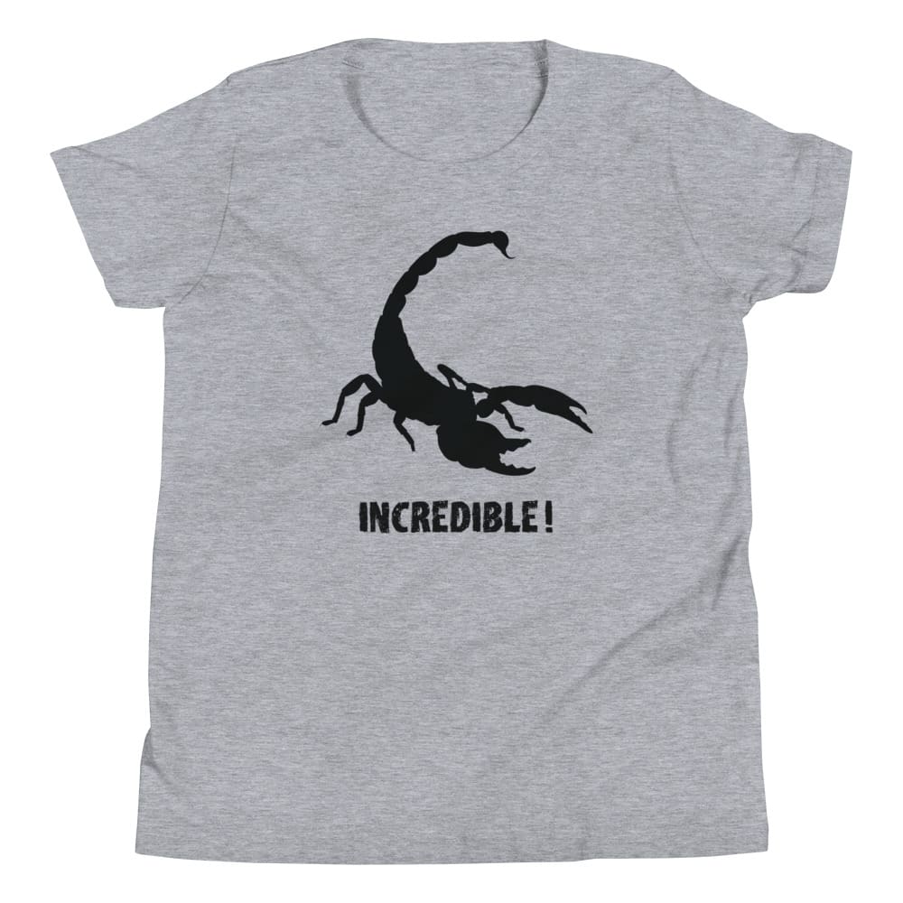 "Scorpions Are Incredible" Scorpions T-Shirt for Youth / Kids (Black Print) Athletic Heather / S