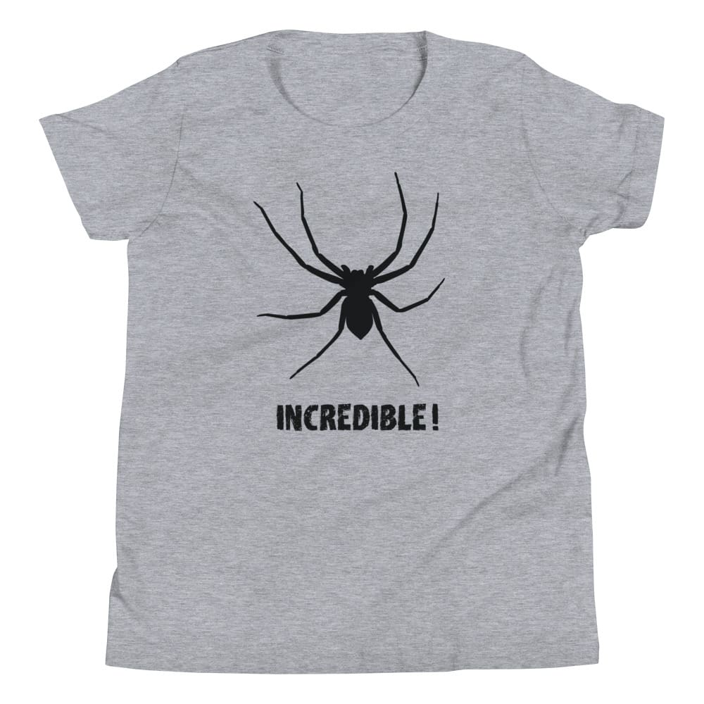 "Spiders Are Incredible" Spider T-Shirt for Youth/Kids (Black Print) Athletic Heather / S / --