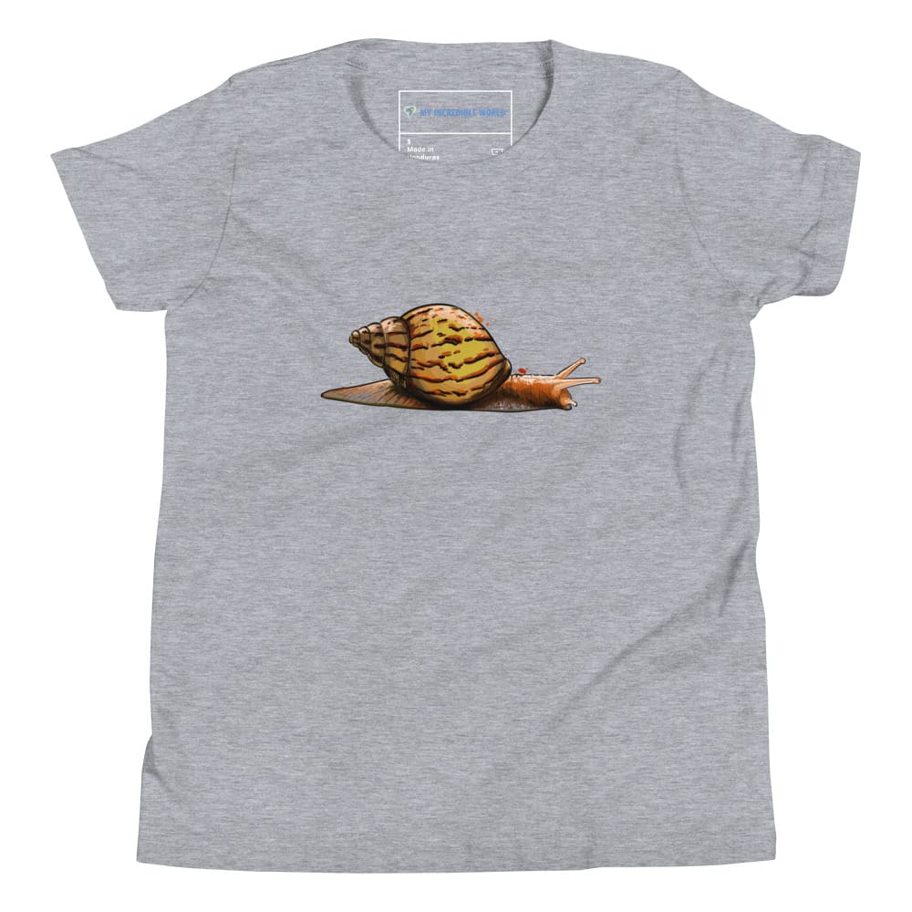 "Watercolor Snail" Snail T-Shirt (Youth/Kids) Athletic Heather / S