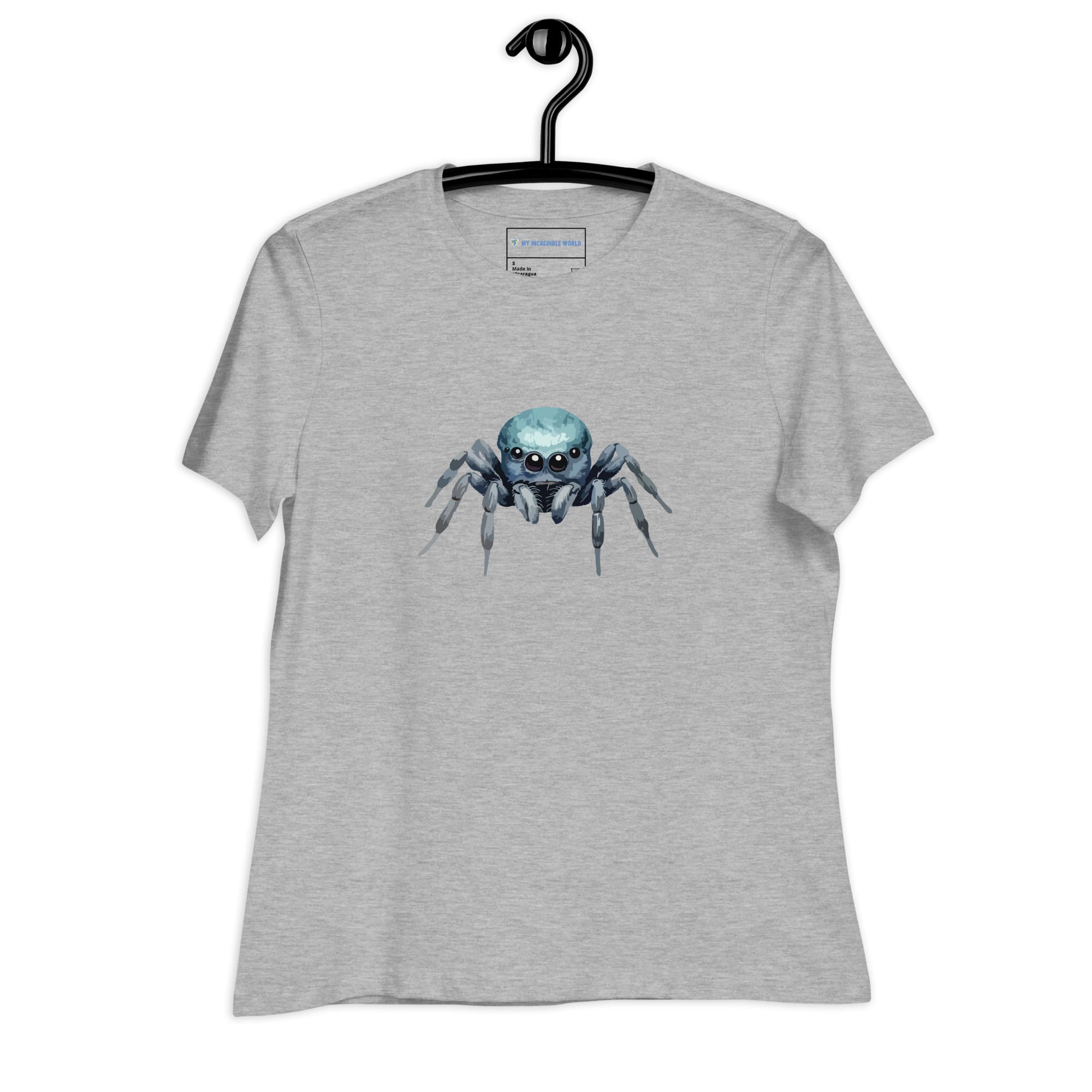 "Watercolor Spider" Cute Women's Spider T-Shirt Athletic Heather / S